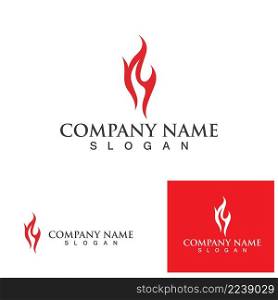 Fire flame nature logo and symbols icons template 