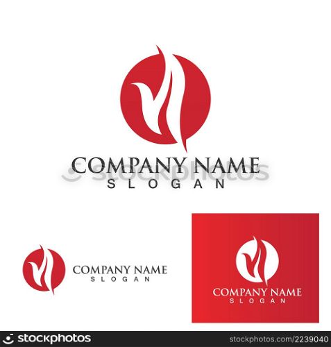 Fire flame nature logo and symbols icons template