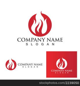 Fire flame nature logo and symbols icons template