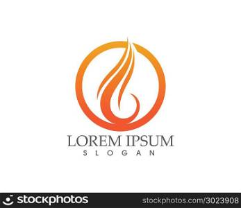 Fire flame nature logo and symbols icons template..