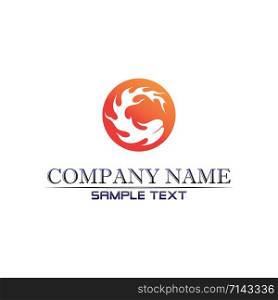 Fire flame nature logo and symbols icons template