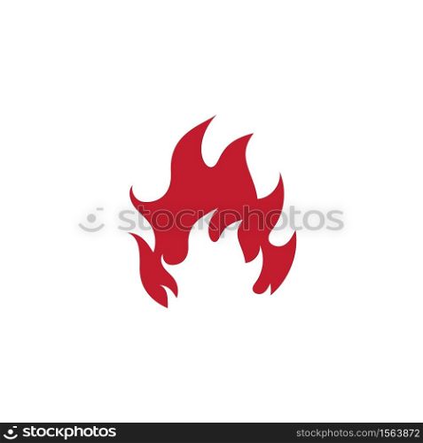 Fire flame symbol illustration template vector