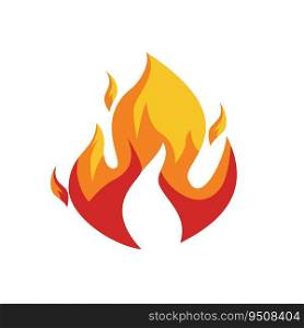 Fire Flame Vector Art on white background