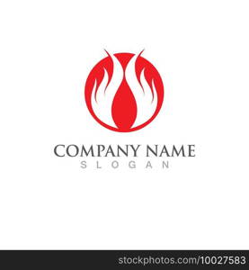 Fire flame vector illustration design template