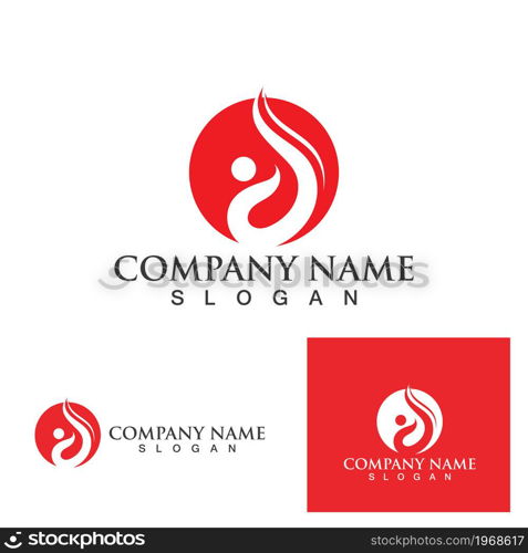 Fire flame vector illustration design template