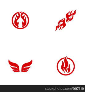 Fire flame vector illustration design template