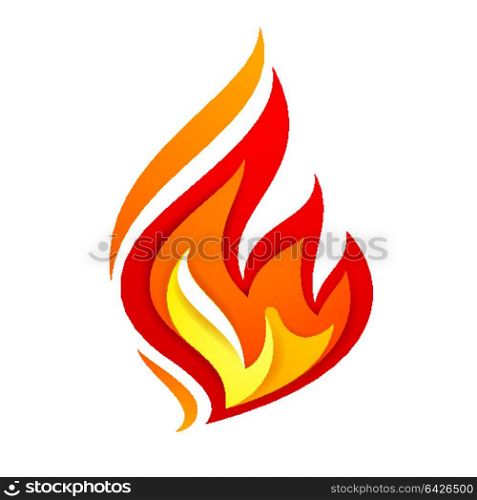 Fire flame, yellow red. Fire flame, yellow red, vector illustration 10eps
