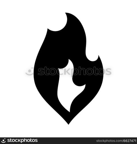 Fire flames, new black icon, vector illustration. Fire flames, new black icon vector illustration