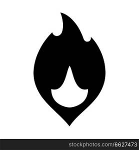 Fire flames, new black icon, vector illustration. Fire flames, new black icon vector illustration