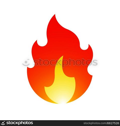 Fire flames, new yellow orange icon. Fire flames new yellow orange icon vector