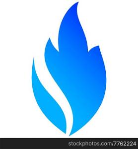 Fire flames, set blue icons, vector illustration. Fire flames, set blue icons