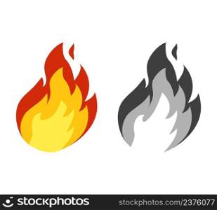 Fire flames sign. Fire icon - vector illustration
