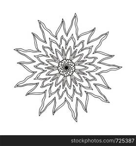 Fire flower Mandala. Tattoo art design. Carpet ornament pattern. Vector for adult coloring page. Interior mandala print. Fire flower Mandala. Tattoo art design. Carpet ornament pattern. Vector for adult coloring page. Interior mandala print.