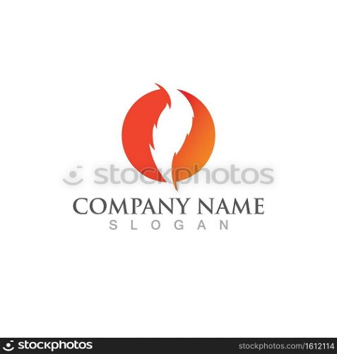 Fire fox logo and symbol vector