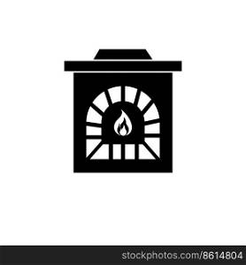 fire furnace icon logo vector design template