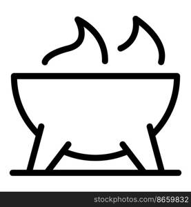 Fire grill icon outline vector. Bbq meat. Food cook. Fire grill icon outline vector. Bbq meat