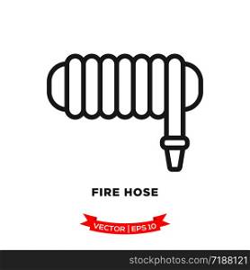 fire hose icon in trendy flat style