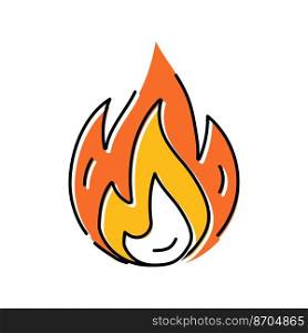 fire hot color icon vector. fire hot sign. isolated symbol illustration. fire hot color icon vector illustration