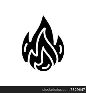 fire hot glyph icon vector. fire hot sign. isolated symbol illustration. fire hot glyph icon vector illustration