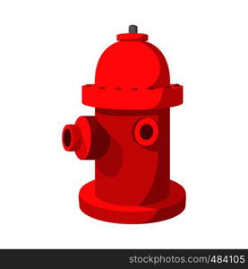 Fire hydrant cartoon icon on a white background. Fire hydrant cartoon icon