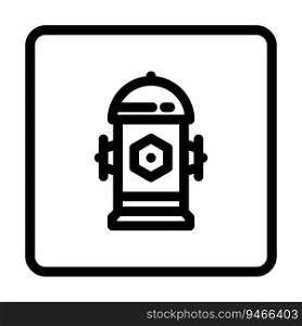 fire hydrant emergency line icon vector. fire hydrant emergency sign. isolated contour symbol black illustration. fire hydrant emergency line icon vector illustration