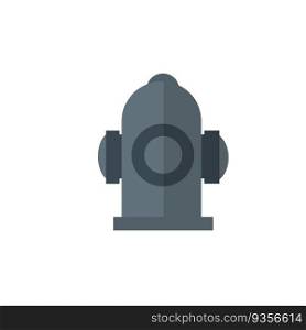 Fire hydrant. Flat cartoon illustration. Red icon of fire fighting tool.. Fire hydrant. Flat cartoon illustration