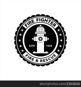 Fire Hydrant Icon, Fireplug Icon, Fire Pump Icon Vector Art Illustration