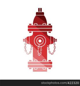 Fire hydrant icon. Flat color design. Vector illustration.