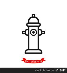 fire hydrant icon in trendy flat style