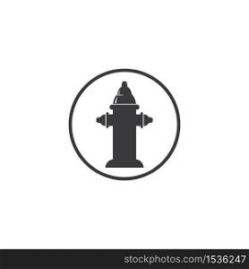 Fire hydrant logo and icon vector flat design