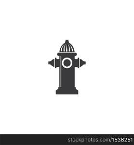 Fire hydrant logo and icon vector flat design