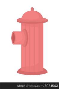 Fire hydrant semi flat color vector object. Supplying water. Full sized item on white. Fire fighting appliance simple cartoon style illustration for web graphic design and animation. Fire hydrant semi flat color vector object