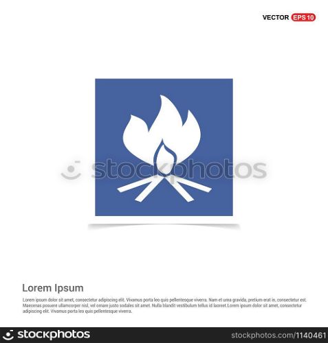Fire Icon - Blue photo Frame