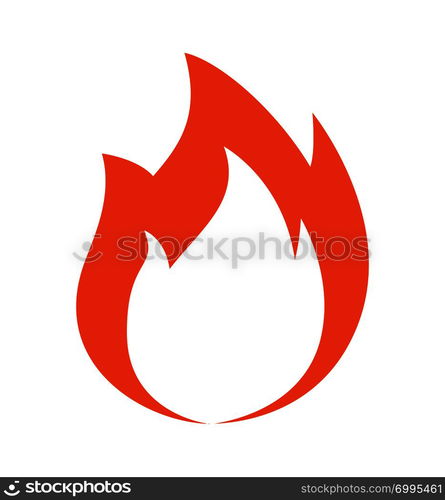 Fire icon flames vector illustration isolated on white background