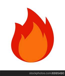 Fire icon flames vector illustration isolated on white background