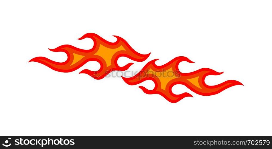 Fire icon in three color and flat design. Eps10. Fire icon in three color and flat design