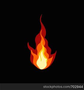 Fire icon in three color and flat design. Eps10. Fire icon in three color and flat design