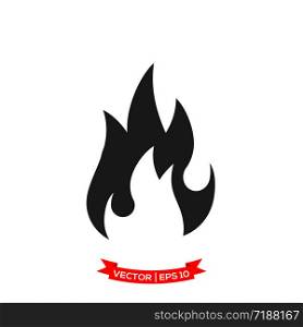 fire icon in trendy flat style, flame icon