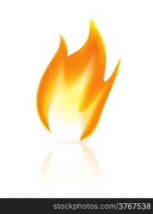 Fire icon on white background. Vector illustration