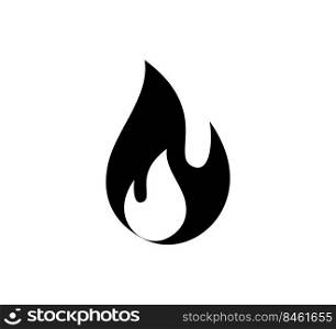 Fire icon vector flat style illustration