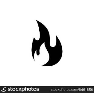 Fire icon vector flat style illustration