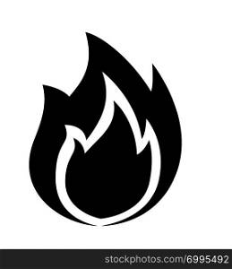 Fire icon vector illustration isolated on white background
