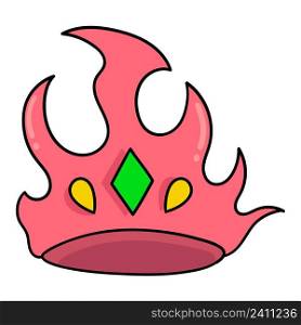 fire king crown red
