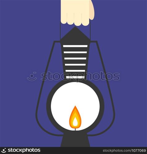 Fire lamp, illustration, vector on white background.