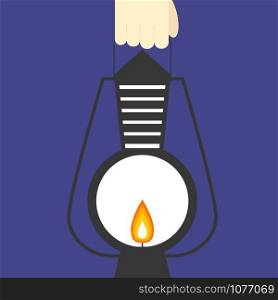 Fire lamp, illustration, vector on white background.