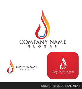 Fire Logo Template Flame Clipart Symbol Icon Vector