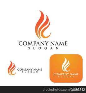 Fire Logo Template Flame Clipart Symbol Icon Vector