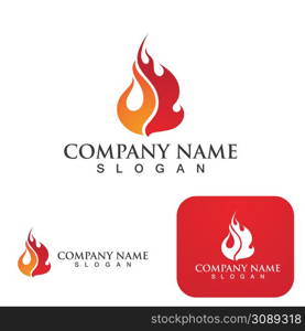 Fire Logo Template Flame Clipart Symbol Icon Vector