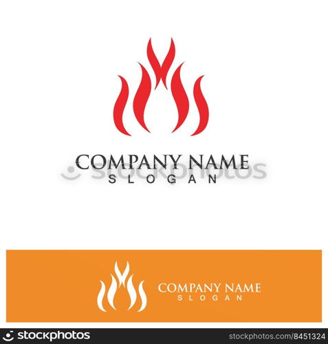 Fire Logo Template  Flame Clipart  Symbol  Icon Vector 