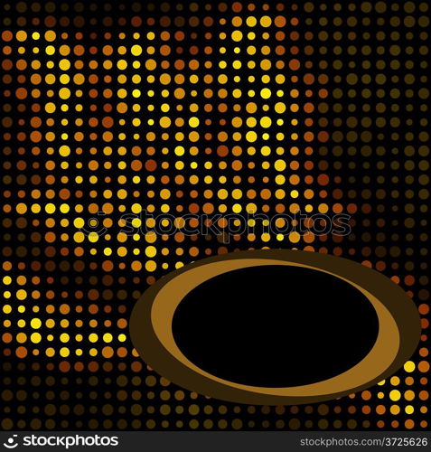 Fire mosaic background with black copy space.